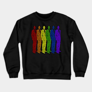 Swirly Rainbow Gentlemen Crewneck Sweatshirt